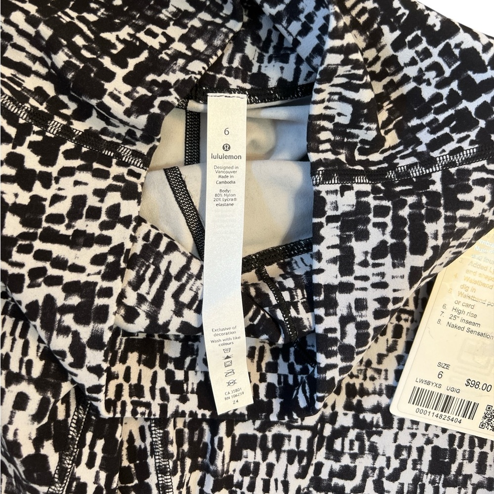 lululemon Align HR Pant 25” Urban Block Ice Grey Black Size 6 W5BYXS - Picture 6 of 8